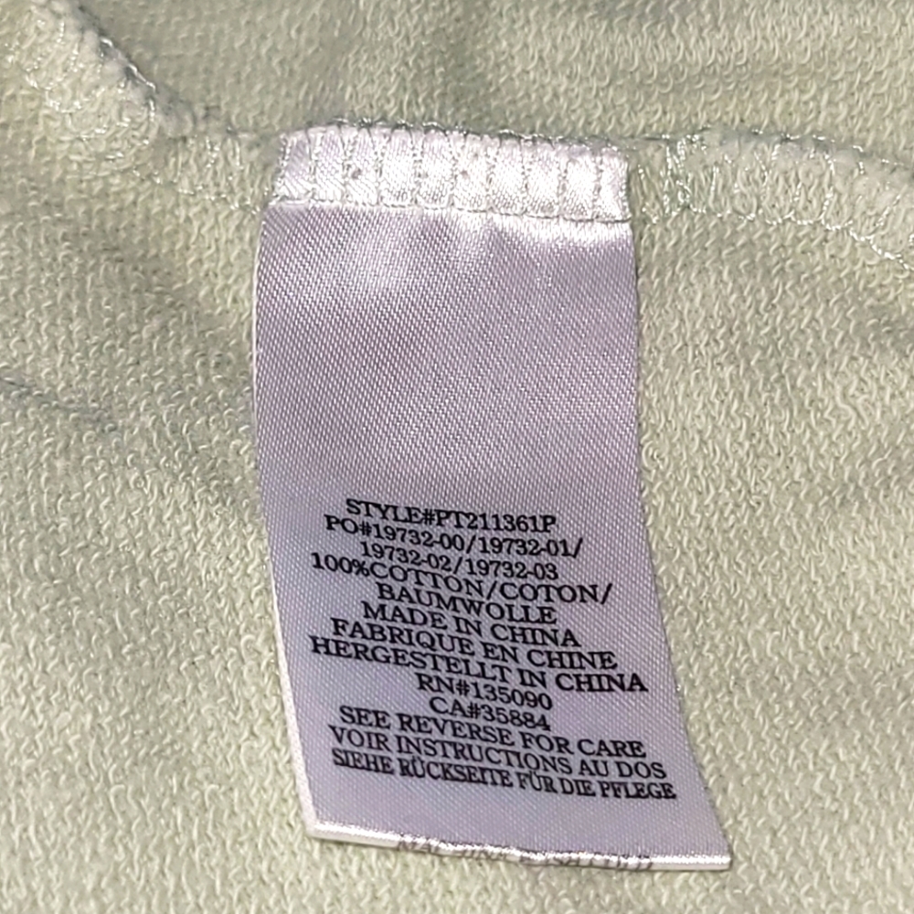 XL PELOTON 100% Cotton Crew Neck French Terry Heart Mint Green Sweatshirt - Picture 8 of 9